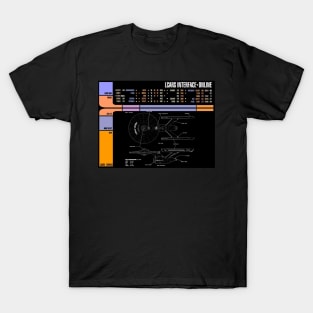 Library Computer Readout Showing TOS Star Ship T-Shirt